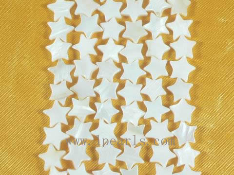 five strands off white pentacle shell strands